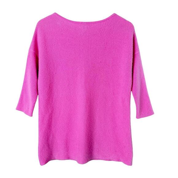 J.Crew Collection Italian Cashmere Sweater in Pink Boatneck 3/4 Sleeves, XS - Picture 8 of 10